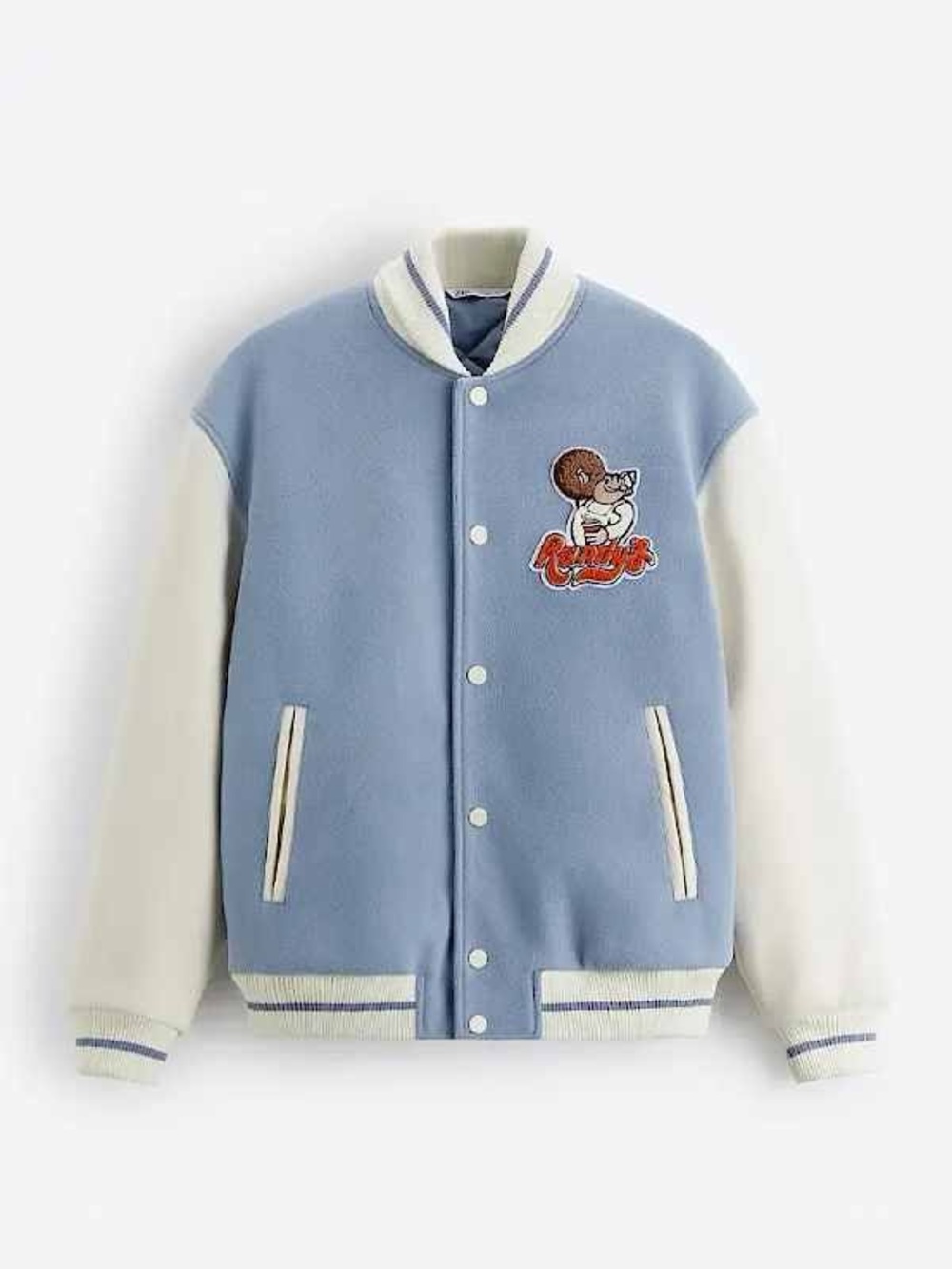 Zara x Randy’s Donuts Patch Bomber Jacket